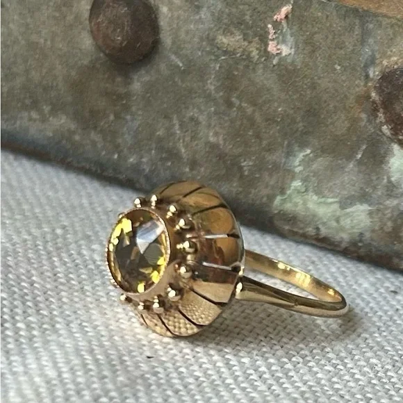 Antique/Vintage 14k Citrine Ring - Picture 14 of 16